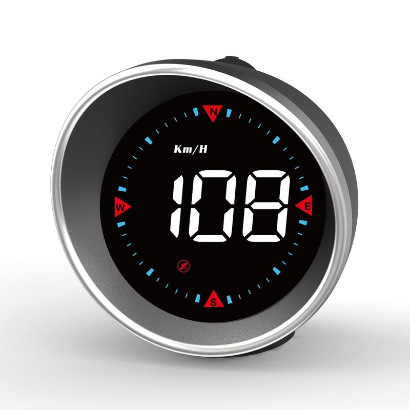MOMAN Heads Up Display for Cars HS1, Car HUD Speedometer MPH KM/H Compass Direction USB Cable Plug & Play Over Speed Alert Fatigue Driving Reminder for Most Vehicles - Image 1